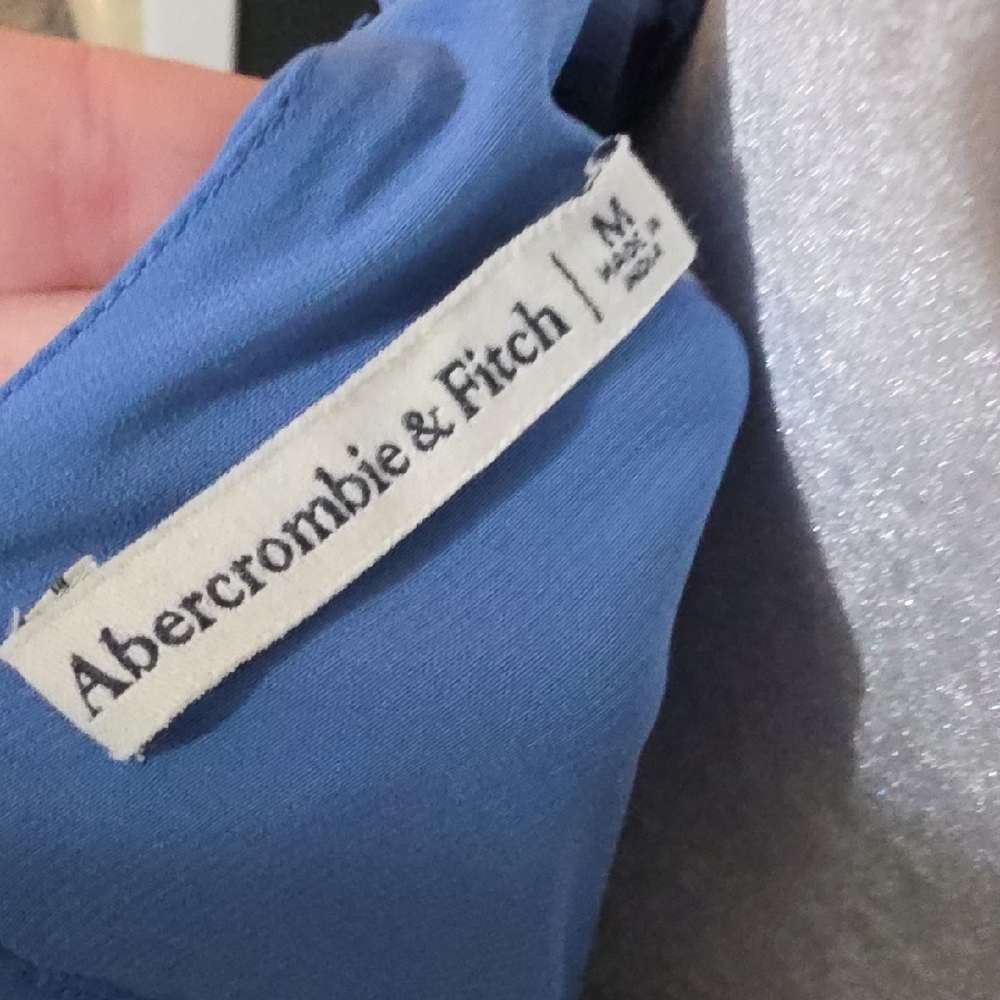 Abercrombie & Fitch Periwinkle Ruched Cowl Midi Dress - Picture 6 of 7